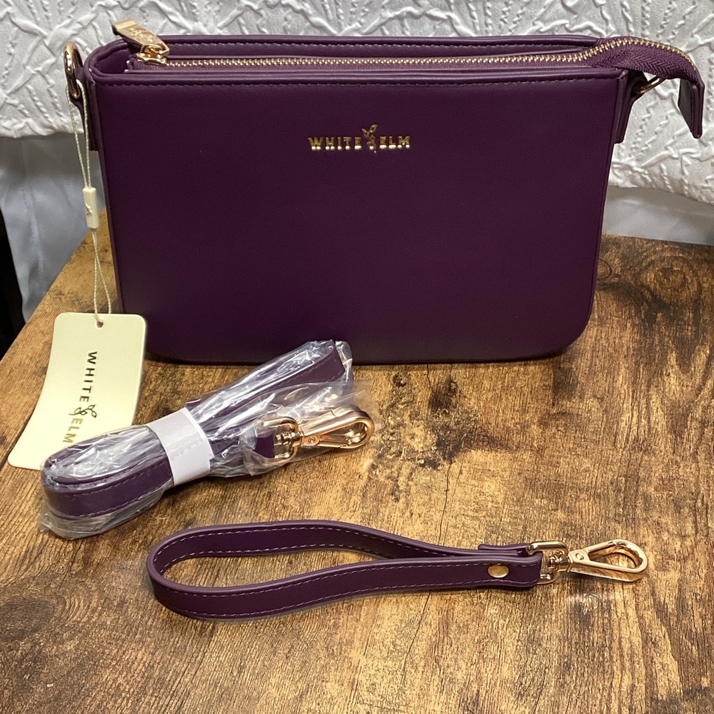 White Elm ARA  PLUM Crossbody Bag 💜 PLUM 💜 NWT Limited Edition Color